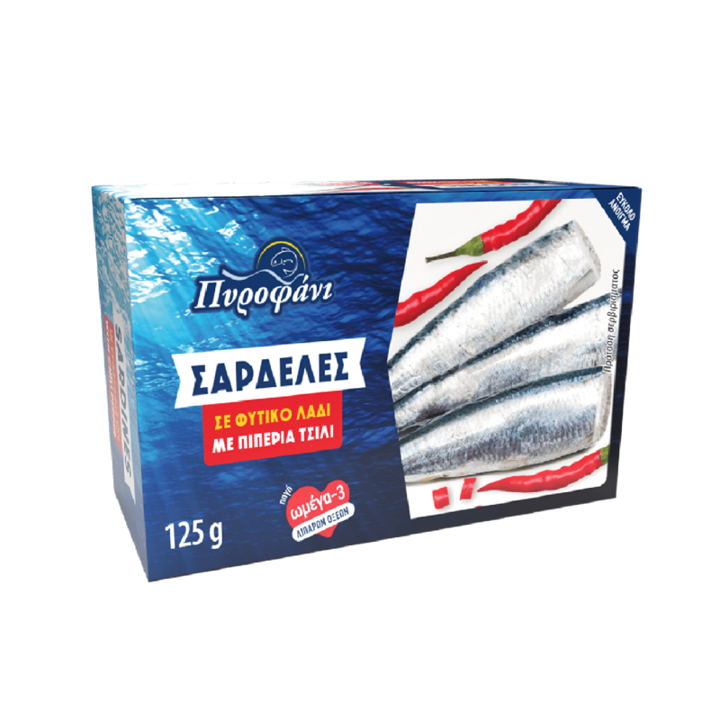 5202453044289- Pyrofani – Sardeles pikantikes fytiko ladi 125g
